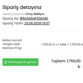 Hepsijet Ödenen 1750 TL’lik Kedi Maması Uzun Süre Teslim Edilmedi ve İade Talebi