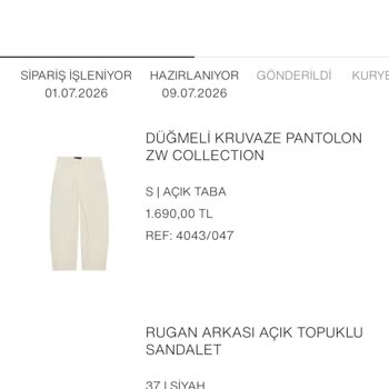 Zara Online Siparişimin İptali Ve 10.289 TL Tam İadesi Talebi
