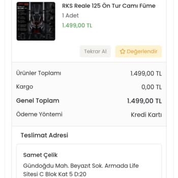 Hızlı Teker'de Gizli Kargo Ücreti Ve Ürün Bedeli İadesi Sorunu