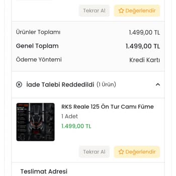 Hızlı Teker'de Gizli Kargo Ücreti Ve Ürün Bedeli İadesi Sorunu