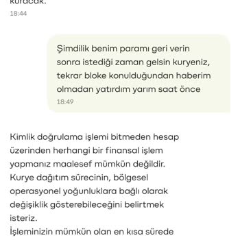Paribu Hesabım Blokeli, Doğrulama Kurye Gelmedi