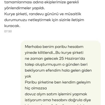 Paribu Hesabım Blokeli, Doğrulama Kurye Gelmedi