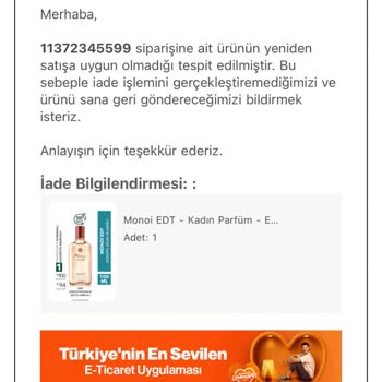 Açılmamış Parfümün İadesi Hijyen Nedeniyle Reddedildi