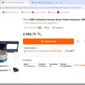 İstasyonlu Cımbız Havya Siparişinde Yanlış Ürün Gönderimi Ve Cevapsız İade Süreci