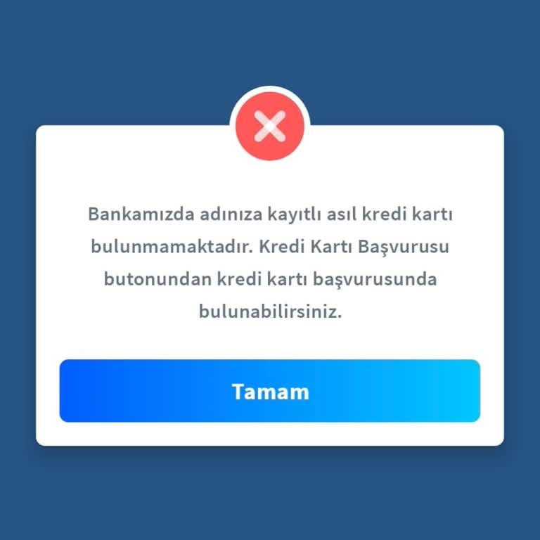 Ek Kart İçin Sanal Kart Oluşturulamıyor