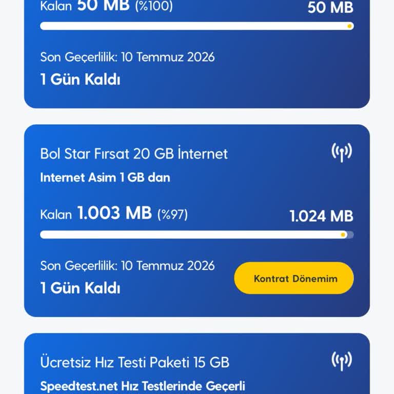 Turkcell'de İzin Verilmeyen 1 GB İnternet Paketi Eklenmesi Ve İptal Edilememesi