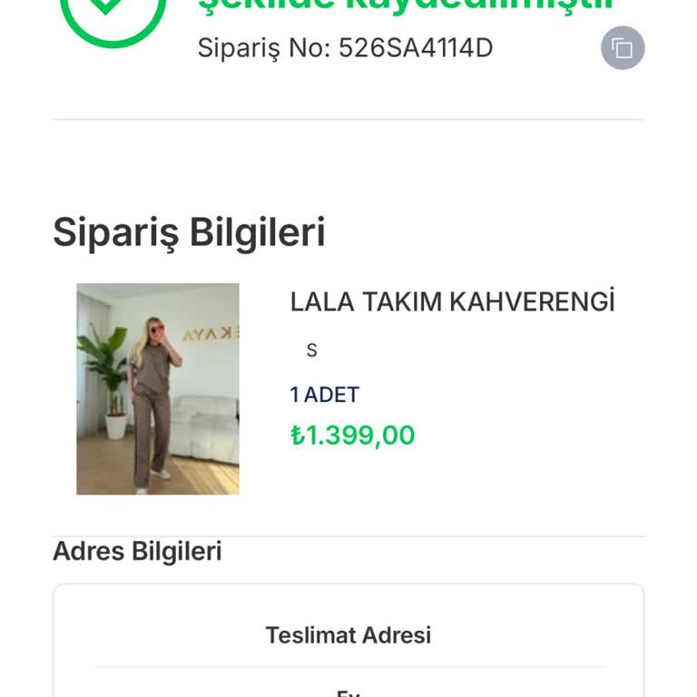 Ödenen 1.399 TL İçin Sipariş Onayı Ve Teslimat Yok Acil İade Talebi