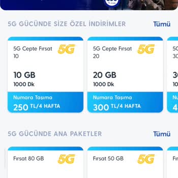 Uygulamadaki Yanıltıcı 10 GB 1000 Dakika Bildirimi Seçilemiyor