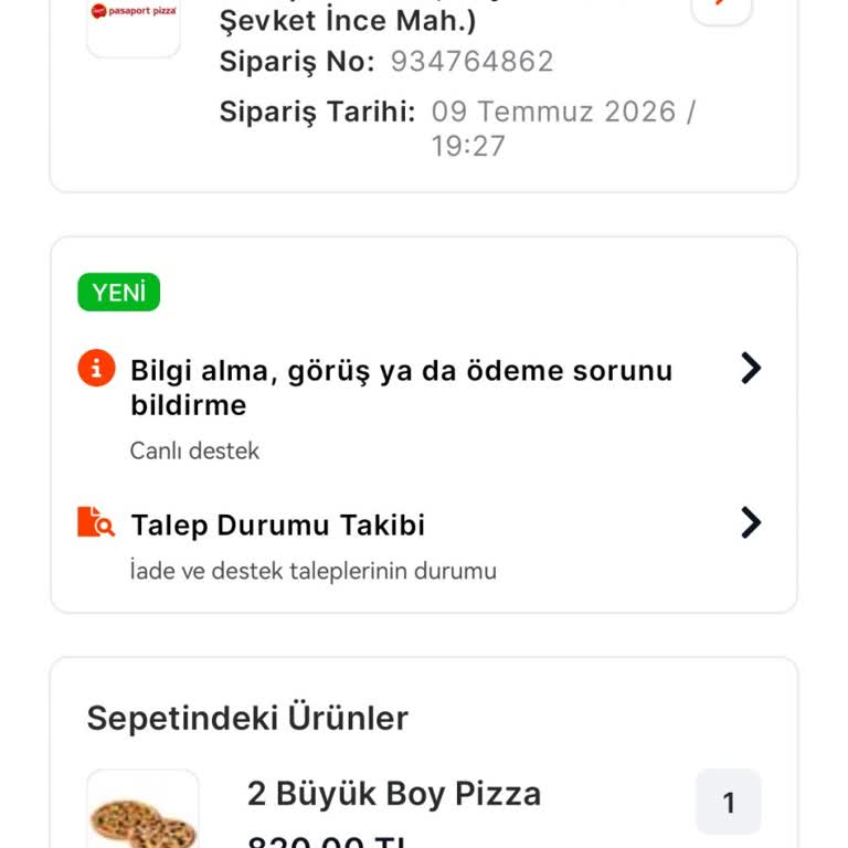 Migros Yemek'te Siparişim Saatlerce Gecikti Ve Bilgilendirme Yok