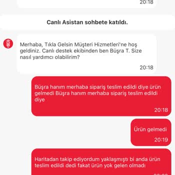 Teslim Edildi Görüntüsü Yanıltıcı, Sipariş Gelmedi Ve Destek Oyalıyor