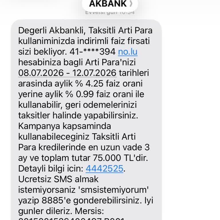 Akbank'tan %0,99 Faiz Söz Verildi, Gerçekte %4,25 Uygulandı Ve Taksitli Artı Para Kapatıldı