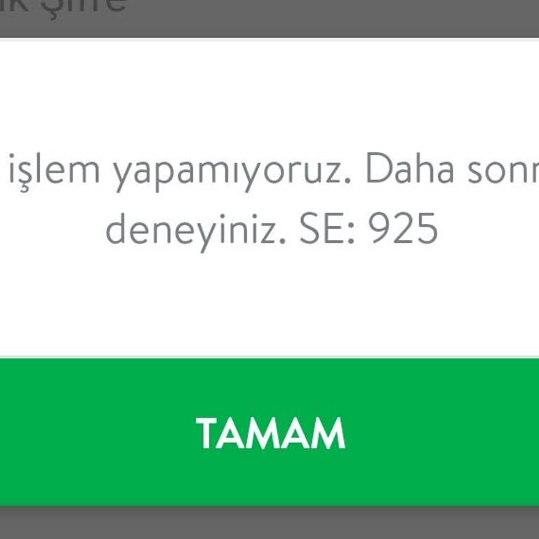 Teb Mobil Şubeye Girişte SE925 Hatası Ve Çözüm Talebi