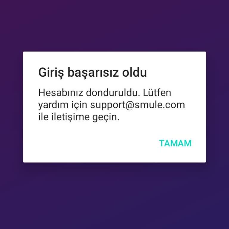 Smule Hesabım Aniden Donduruldu!