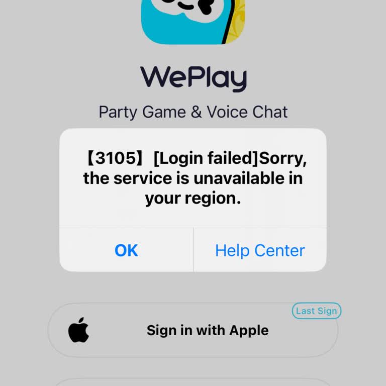 Fix This 3105 Error - WePlay