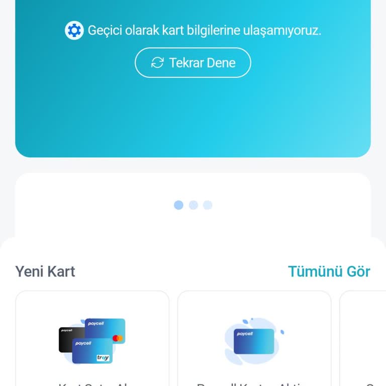 Paycell Uygulamasında Kart Bilgileri Ve Limit Görünmemesi Ve Müşteri Hizmetlerine Ulaşılamaması