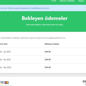 İptal Edilen Üyelik İçin Oluşturulan Bekleyen Ödeme Kabul Edilemez