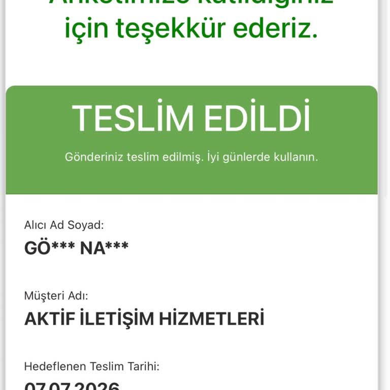 AGT Kurye Yanlış Tesliminden İninal Kart Mağduriyeti