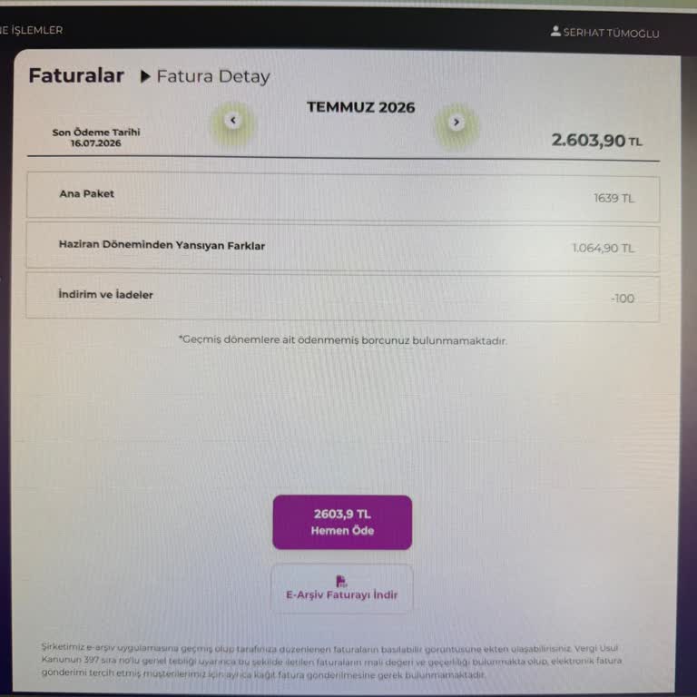 Taahhüt Bitişi Bildirimi Eksik, 2603 TL Haksız Fatura Ve İade Talebi