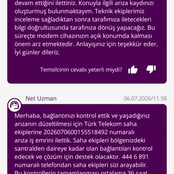 TurkNet'te Sürekli İnternet Kesintileri Ve Çözülmeyen Destek Sorunları