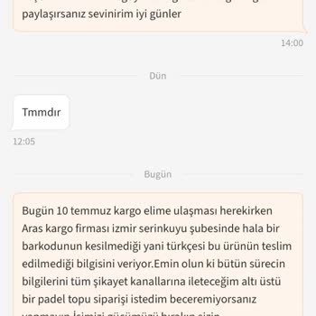 Kargo Takibi Yanıltıcı, Ürün Gönderilmedi