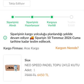 Kargo Takibi Yanıltıcı, Ürün Gönderilmedi