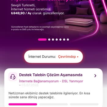 TurkNet Ev İnterneti Çalışmıyor, Saha Ekibi Gönderilmedi