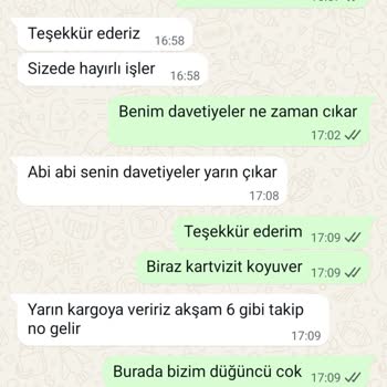 Düğün Davetiyesi Gecikmesi Ve Ödeme İadesi Talebi