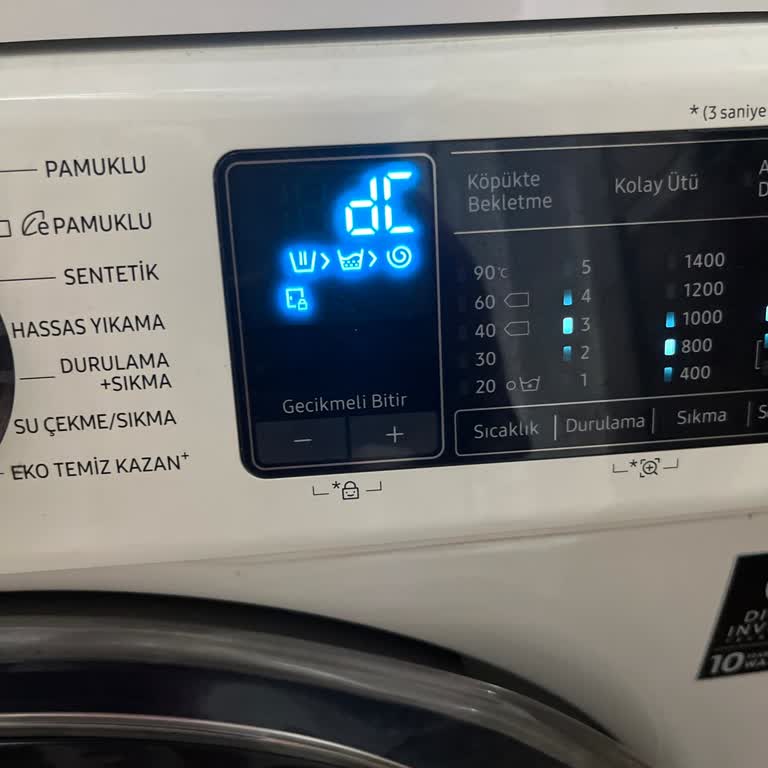 Samsung Eco Bubble Çamaşır Makinesinde DC Hatası, Su Kaçağı Ve Ücretsiz Onarım Talebi