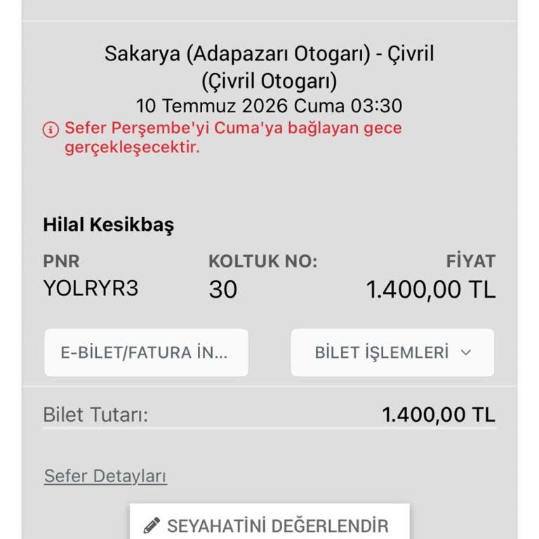 Obilet'ten İade Sorunu Ve Müşteri Hizmetlerine Ulaşılamaması