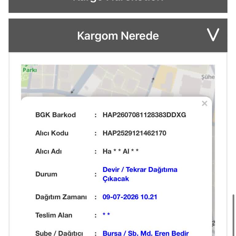 Kargom “Bir Günde Kargo”da Kayboldu, Bilgi Yok Ve İade Talebi