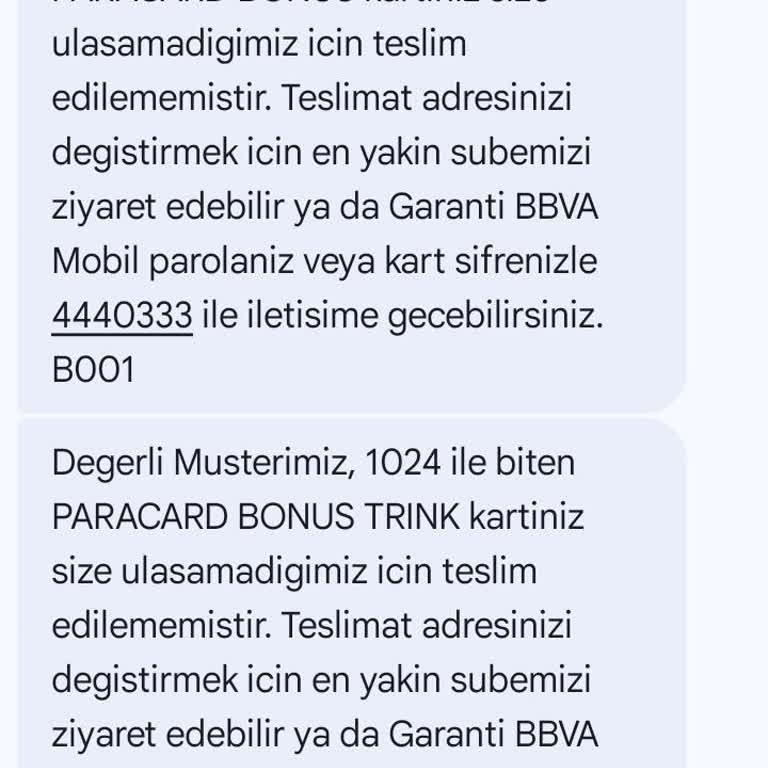 Garanti Bankası Kart Teslimatında Yanlış Bilgilendirme Ve Canlı Yardım Eksikliği