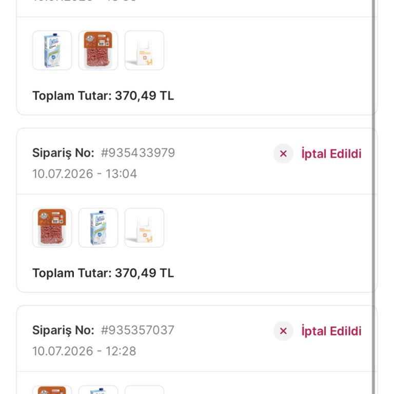 Migros Hemen'de Aynı Gün 5 Kez Sipariş İptali Ve Çözüm Yokluğu