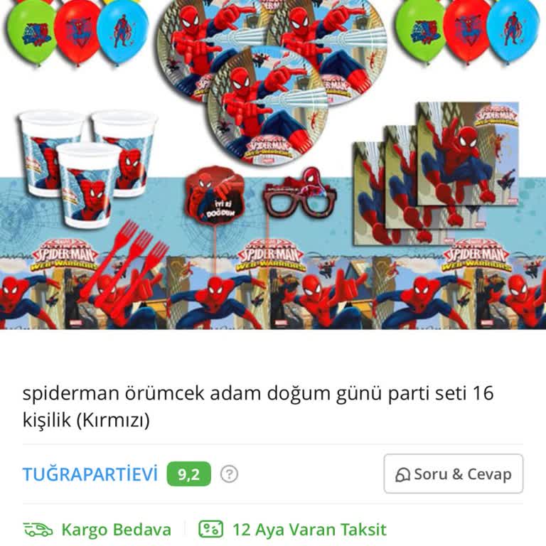 Tuğrapartievi Doğum Günü Seti Teslim Edilmedi, Müşteri Hizmetleri Cevap Vermedi