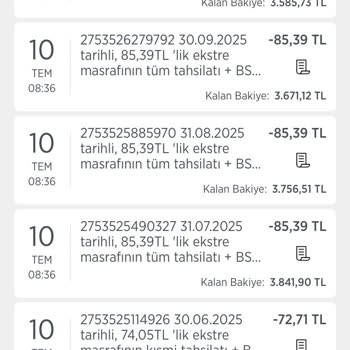 Yatırım Hesabımda Bildirimsiz Ekstre Ücreti Kesintileri Nedeniyle 1.160 TL Kayıp Ve İade Talebi