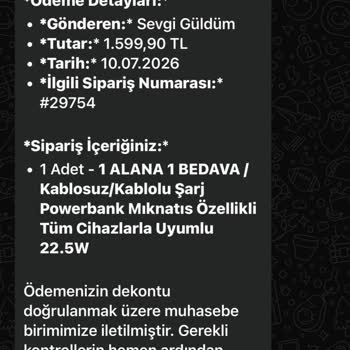 Sipariş İptali İsteği Görmezden Gelindi, EFT İadesi Yapılmadı
