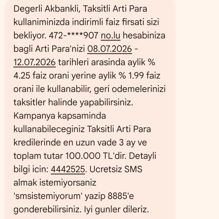 Akbank Artı Para İndirimi Donduruldu, Mağduriyet Yaşadım