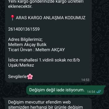 İade Reddedildiği İçin Kalitesiz Ve Yanlış Bedenli Ürün Şikayeti