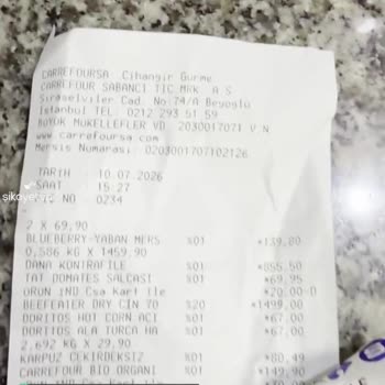 Carrefour SA Cihangir Kasaptan Gramaj Farkı
