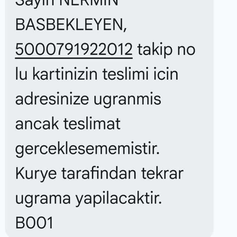 Kuryenet'ten Gelen Çelişkili Teslimat Bildirimleri Kartımın Bir Ay Gecikmesine Neden Oldu