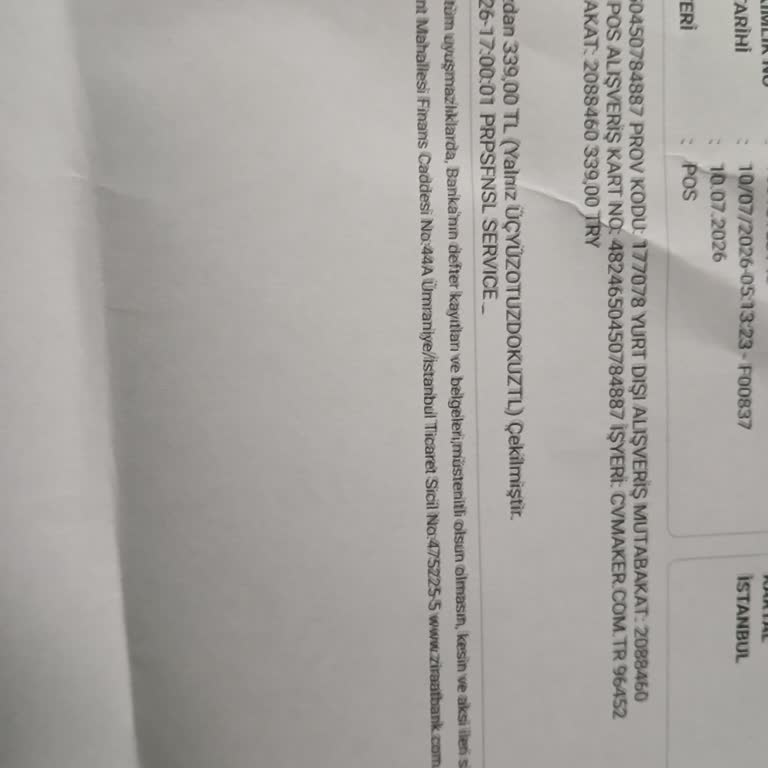 İzinsiz 339 TL Çekim Ve Abonelik İşlemi İçin İade Ve Hesap Silme Talebi