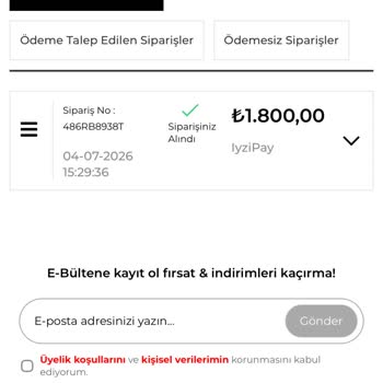 Siparişim Gönderilmedi Ve Para İadesi Yapılmadı