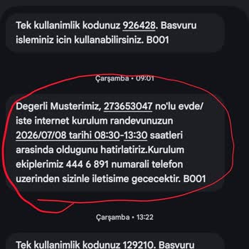Tekrarlanan Randevu İptalleri Nedeniyle Acil İnternet Kurulumu Talebi