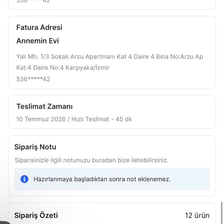 Migros Sanal Market'te Yanlış Adres Seçimi Ve Teslimatı Nedeniyle Büyük Mağduriyet