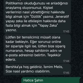 Bershka Siparişim Kargoya Verilmedi Ve Takip Bilgisi Sağlanmadı