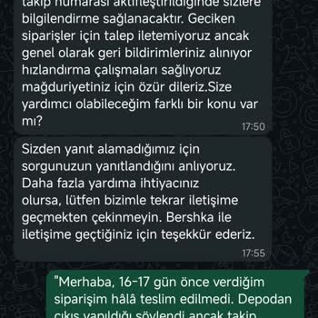 Bershka Siparişim Kargoya Verilmedi Ve Takip Bilgisi Sağlanmadı
