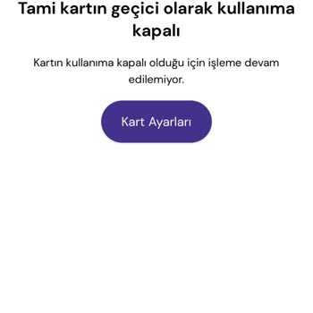 Tami Sanal Kartımın Geçici Kapanması Nedeniyle Para Transferi Yapılamıyor