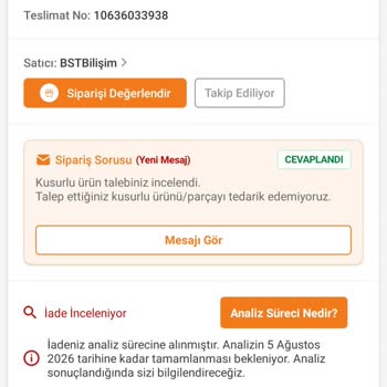Çalışmayan Philips Süpürge Ve Uzayan İade Süreci