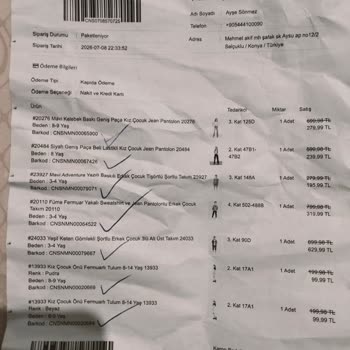 Eksik Ürün Gönderildi, Yanıtsız İade Talebi