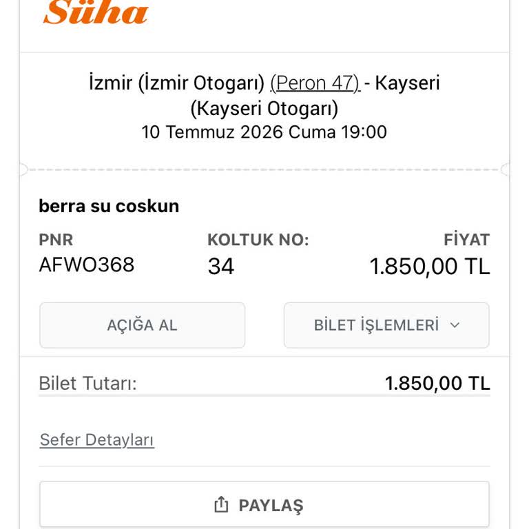 Sağlık Durumu Göz Ardı Edilen Yolculukta Koltuk Değişikliği Reddi Ve Üslup Kaba, Tam İade Talebi