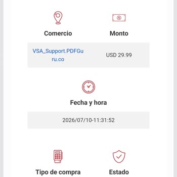 Cobro no autorizado Pdf Guru, solicito reembolso y cancelar suscripción